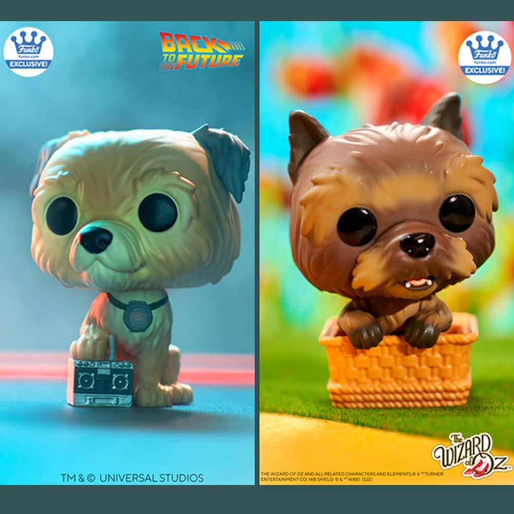 Funko Pop! With Purpose - Einstein from Back to the Future and Toto in Basket from The Wizard of Oz Funko Funko Pop! Vinyl Figures - Funko Shop Exclusive