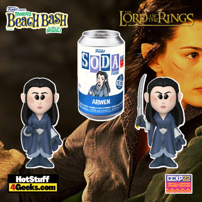 Funko Soda! The Lord of the Rings - Arwen with Sword Drawn CHASE Funko Vinyl Soda Figure – 2022 Comic Con Experience CCXP, 2022 Winter Convention, Barnes &Nobles, and BAM Exclusive