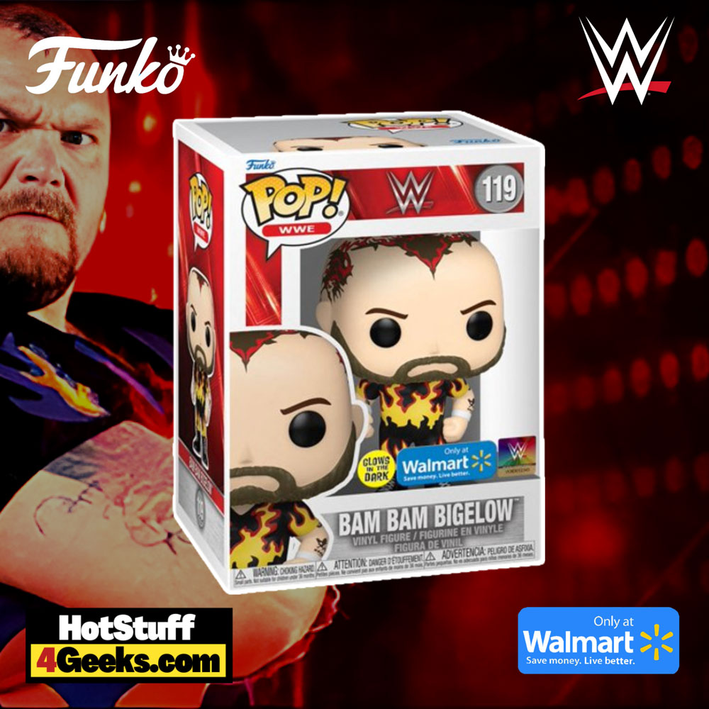 Funko Pop! WWE: Bam Bam Bigelow Glow-In-The Dark (GITD) Funko Pop! Vinyl Figure - Walmart Exclusive