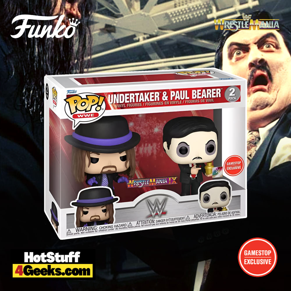 Funko POP! and Pin WWE: Undertaker and Paul Bearer with WrestleMania IX Pin Funko Pop! Vinyl Figure Set 2-Pack - GameStop Exclusive