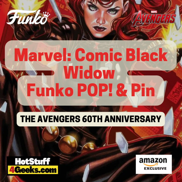Funko Pop! & Pin: The Avengers: Earth's Mightiest Heroes – 60th Anniversary – Comic Black Widow Funko POP! Vinyl Figure with Pin Set – Amazon Exclusive