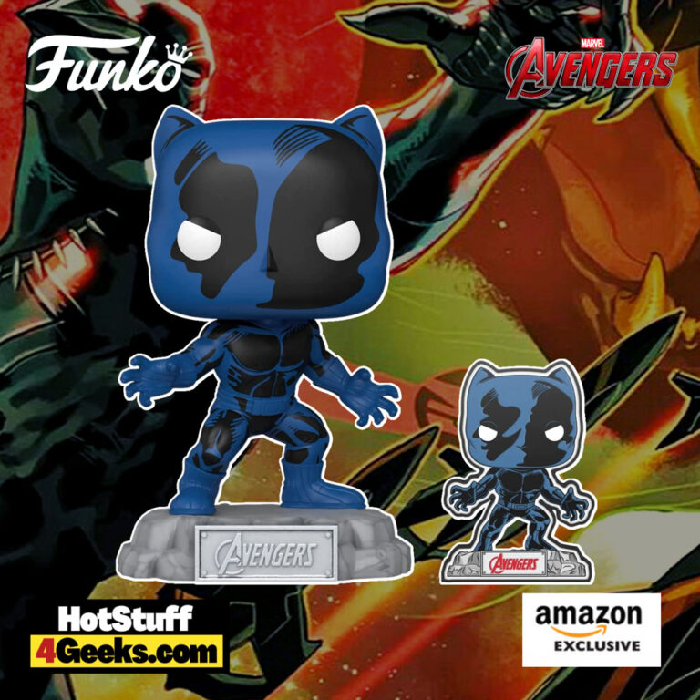 Funko Pop! & Pin: The Avengers: Earth's Mightiest Heroes – 60th Anniversary – Comic Black Panther Funko POP! Vinyl Figure with Pin Set – Amazon Exclusive