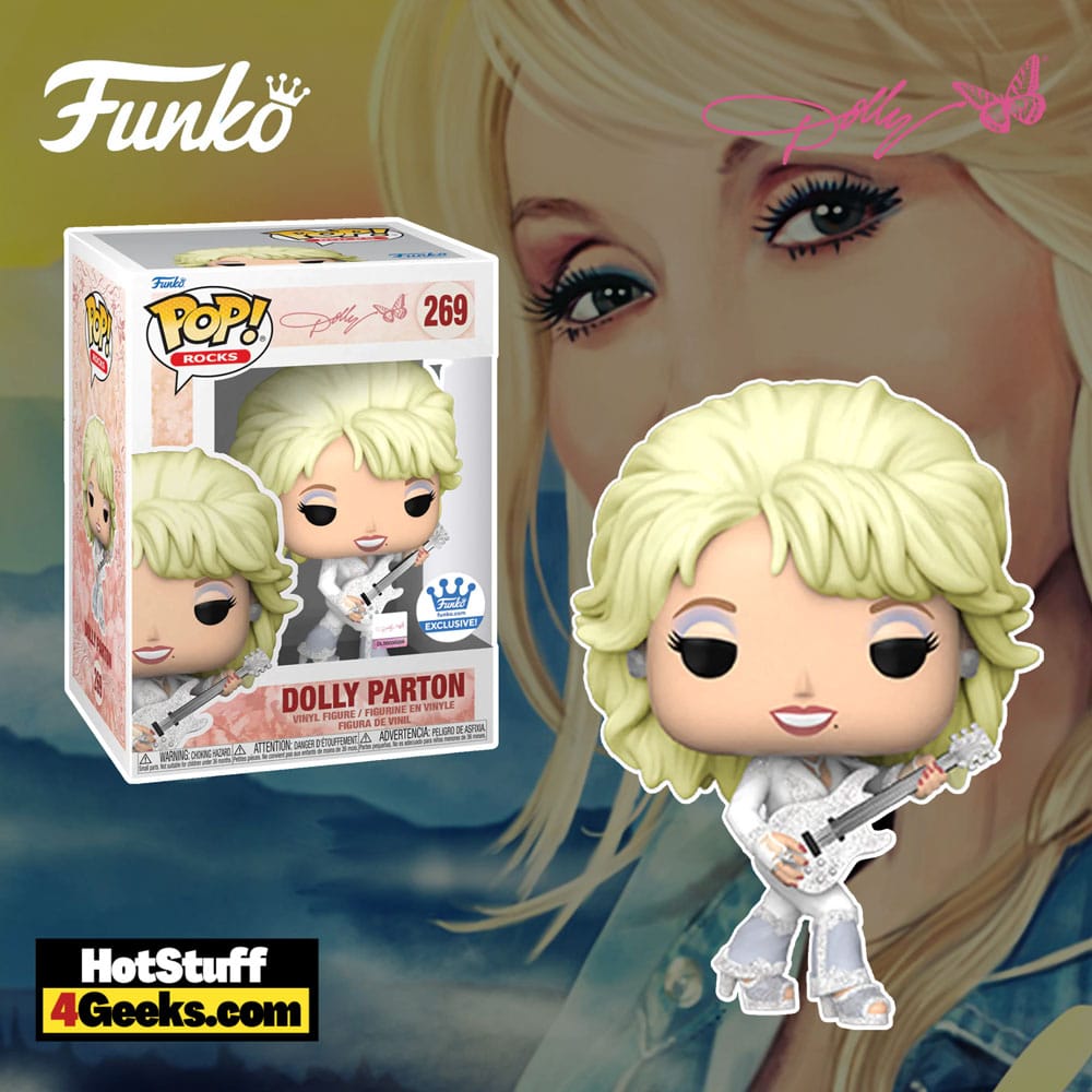 Dolly Parton in a White Pantsuit Funko Pop! Vinyl Figure - Funko Shop Exclusive