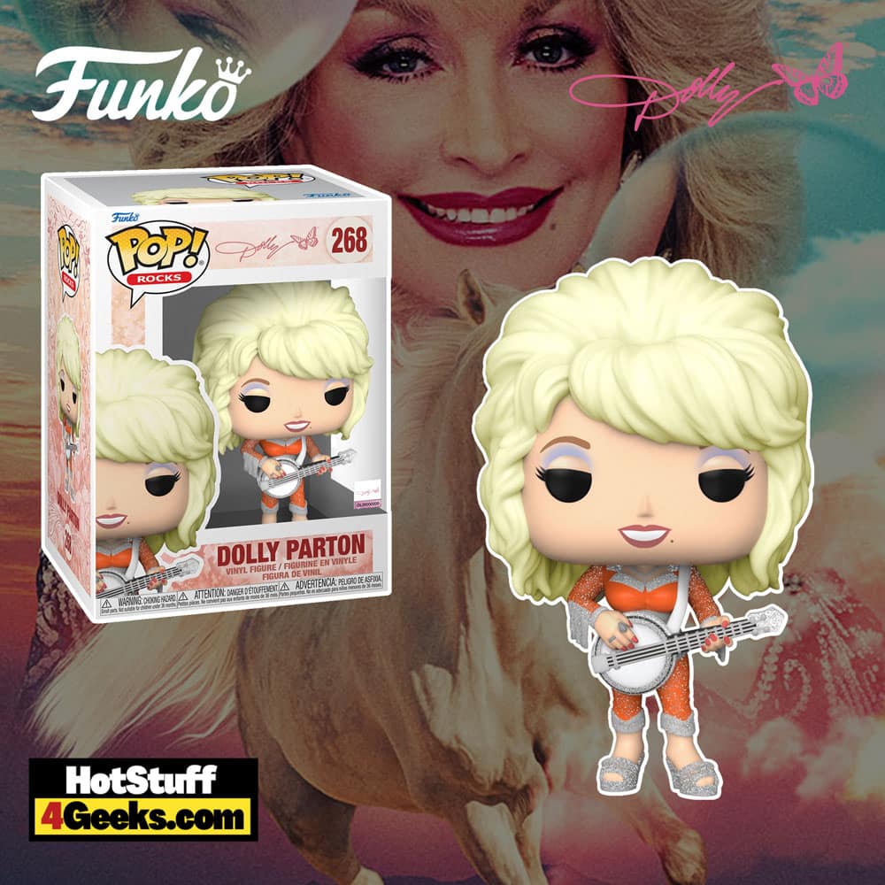 Dolly Parton in an Orange Pantsuit Funko Pop! Vinyl Figure