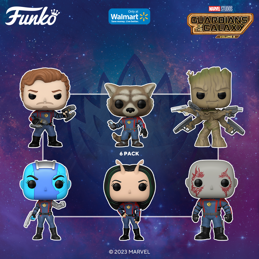 GotG Vol.3 6-pack Funko Pop! Vinyl Figures - Walmart Exclusive