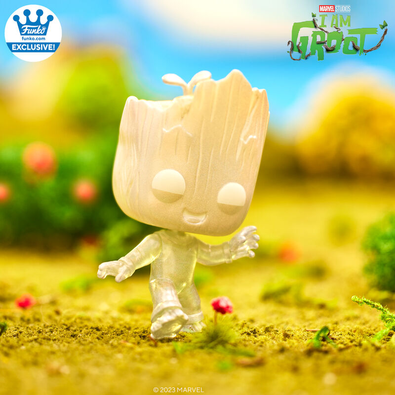 Funko Pop! Marvel Studios: I Am Groot – Iwua as Groot (Translucent) Funko Pop! Vinyl Figure – Funko Shop Exclusive