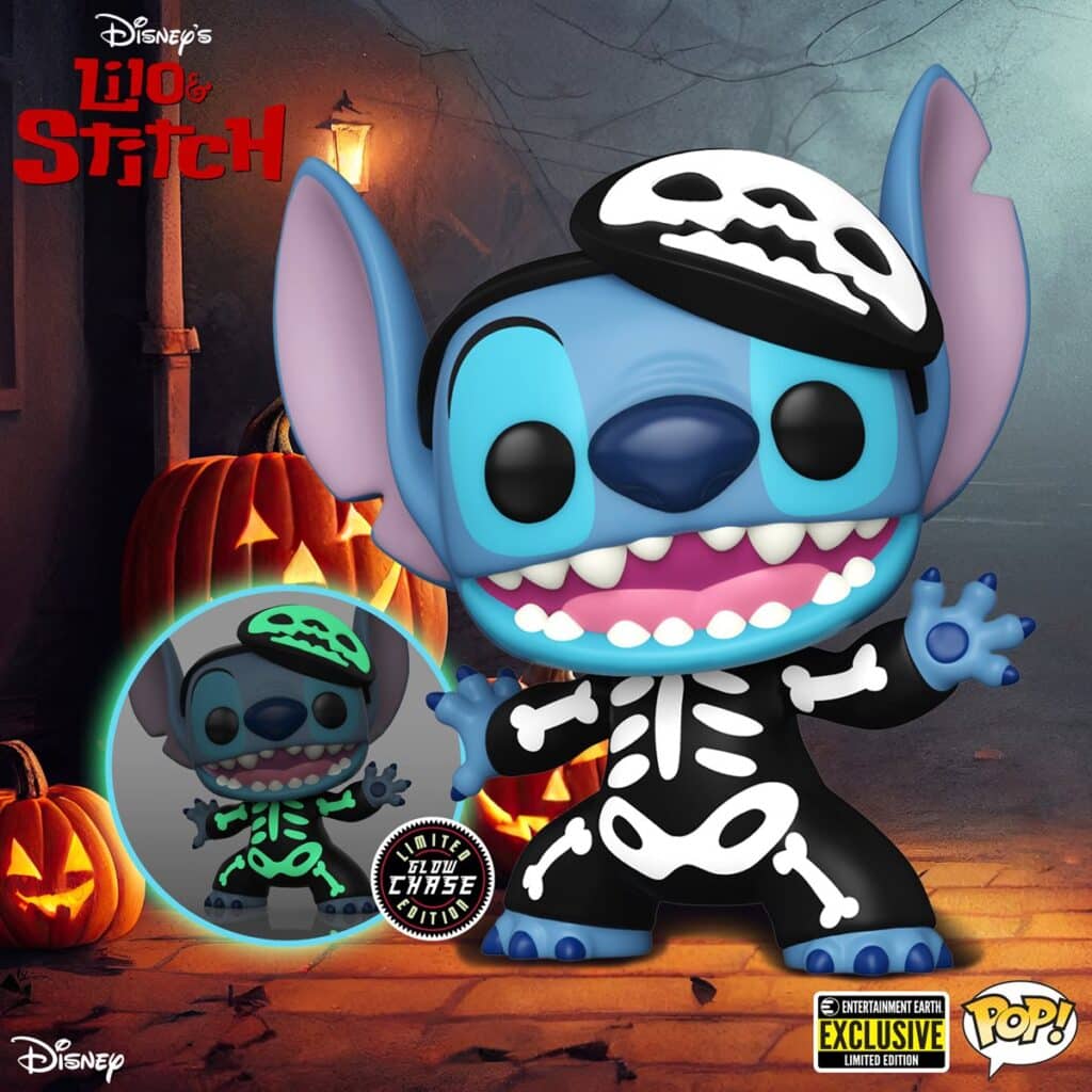 Funko Pop! Disney: Lilo & Stitch - Skeleton Stitch With Glow-In-the-Dark (GITD) Chase Funko Pop! Vinyl Figure - Entertainment Earth and PIAB Exclusive