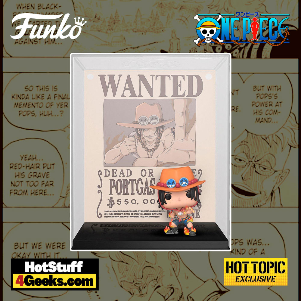 New One Piece Wanted Ace Funko Pop Poster Exclusive