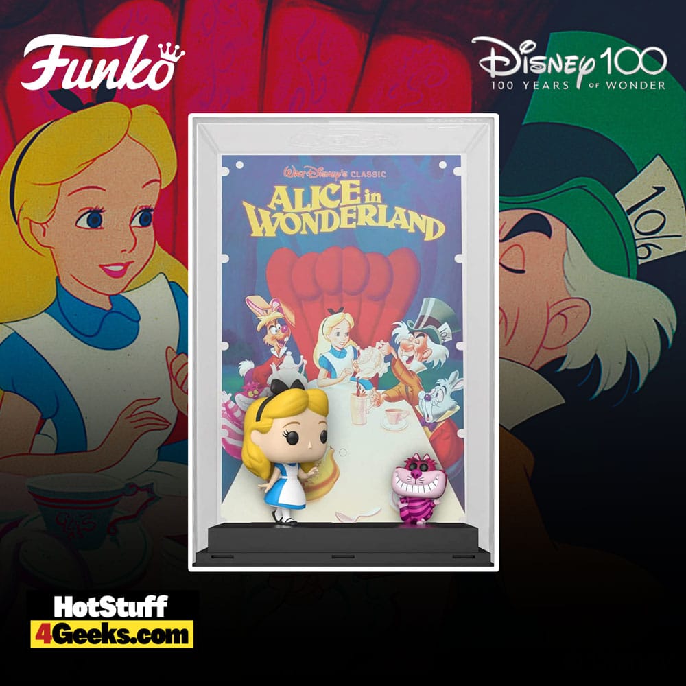 Funko Pop! Movie Poster: Disney 100 - Alice in Wonderland, Alice with Cheshire Cat Funko Pop! Vinyl Figure 