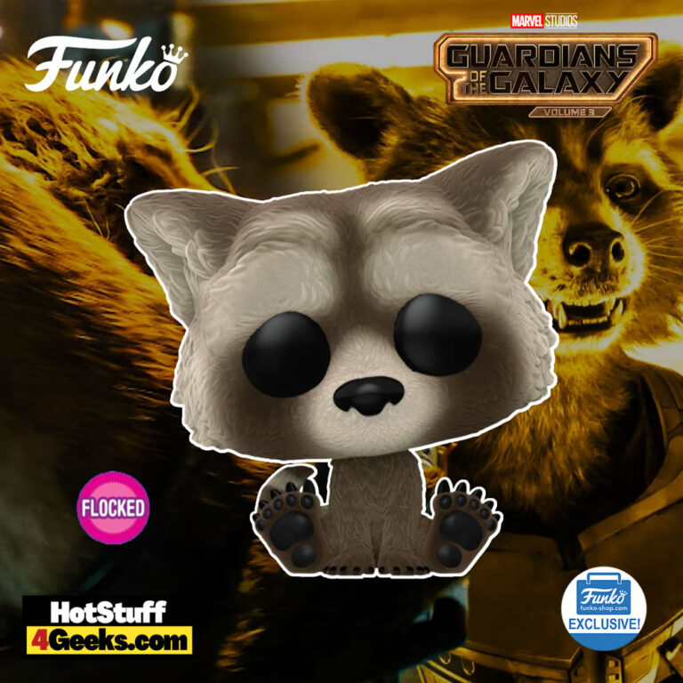 Flocked rocket store raccoon funko pop