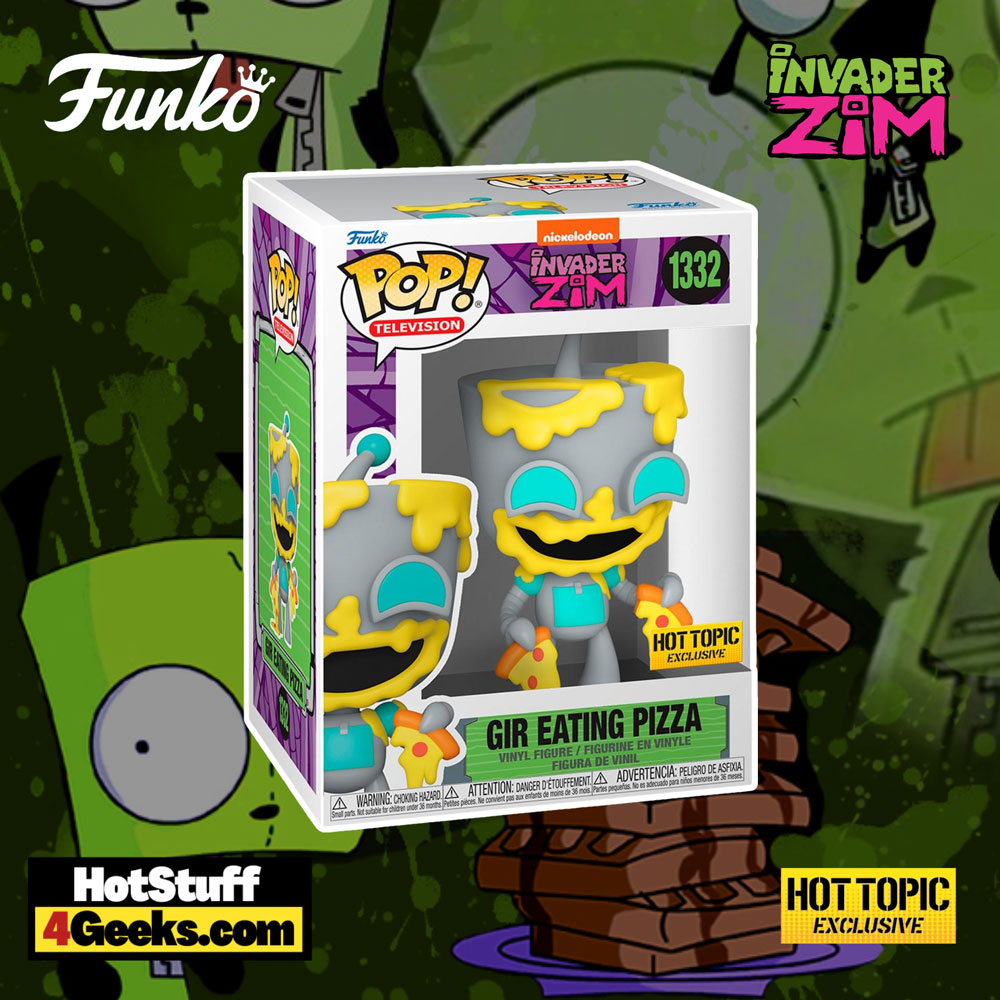 Funko Pop! Animation Invader Zim GIR Eating Pizza 1332 Exclusivo - Moça do  Pop - Funko Pop é aqui!