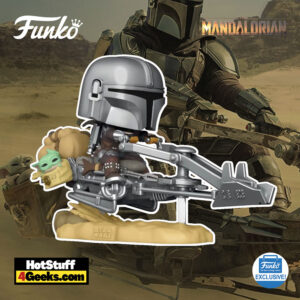 Funko Pop! Star Wars: The Mandalorian on Speeder (with Grogu) Funko Pop! Vinyl Figure - Funko Shop Exclusive