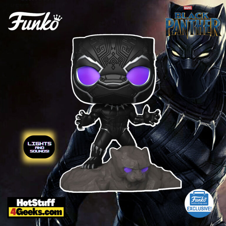 Funko Pop! Marvel Studios: Black Panther - Black Panther Lights and Sound Funko Pop! Vinyl Figure - Funko Shop Exclusive