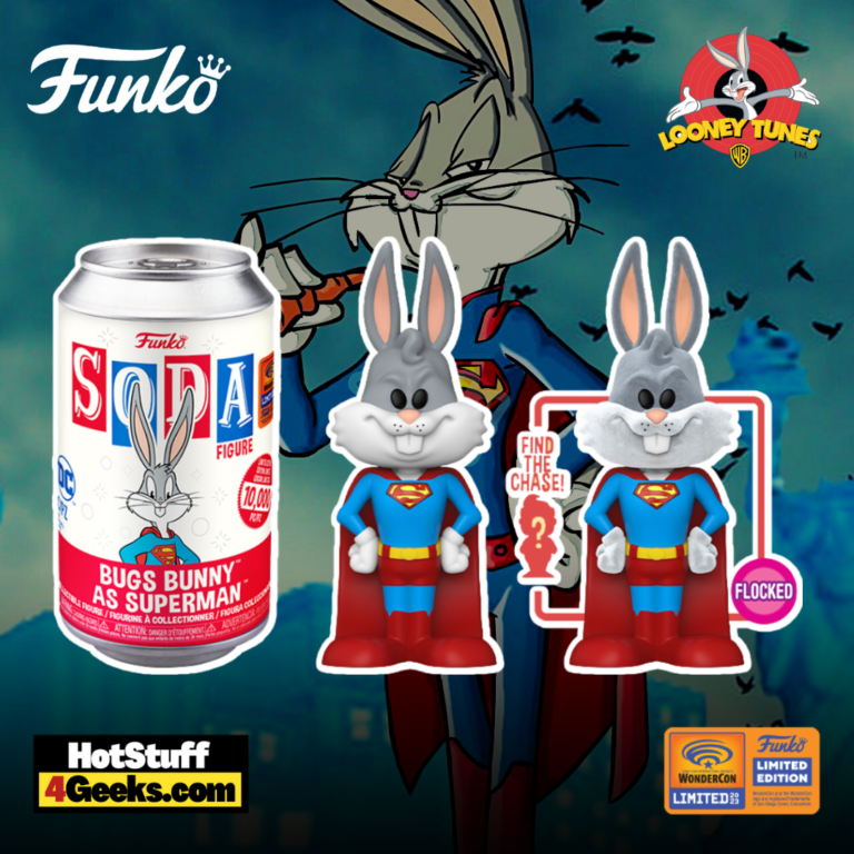 Funko POP! Warner Bros - Bugs Bunny as Superman with Flocked Chase Funko Soda Vinyl Figure – WonderCon 2023 and Funko Shop Shared Exclusive