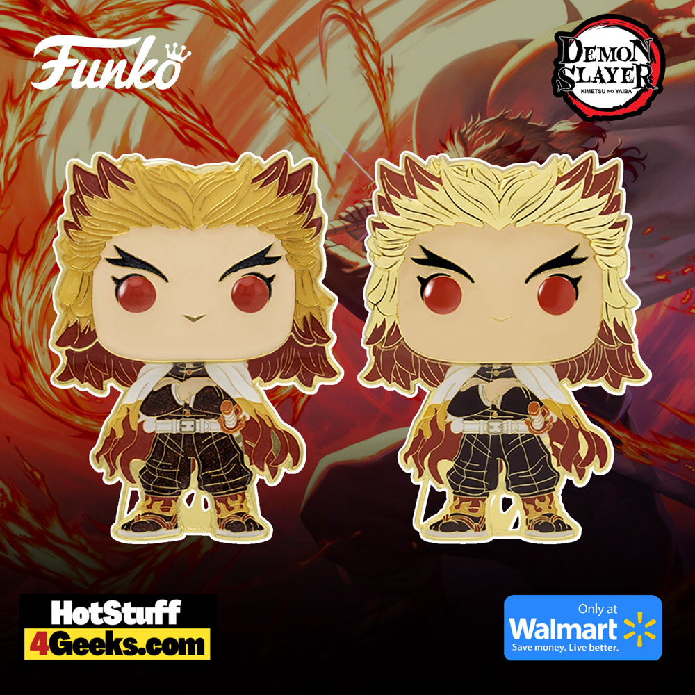 Funko Pop! Pop Pin Demon Slayer: Rengoku with Chase Funko Pop! Pin -Walmart Exclusive