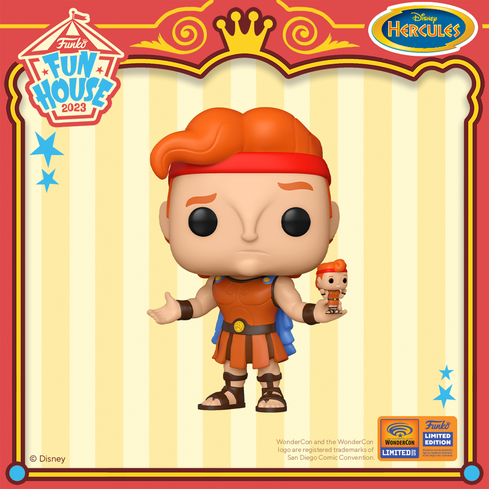 Funko POP! Disney Hercules  - Hercules with Action Figure Funko Pop! Vinyl Figure – WonderCon 2023 and Walmart Exclusive