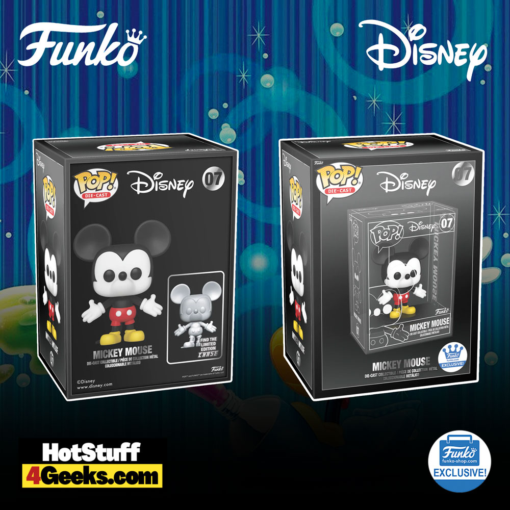 Funko Pop! Disney: Mickey Mouse Die-Cast with Silver Metallic Chase Funko Pop! Vinyl Figure - Funko Shop Exclusive - Funko Fair 2023