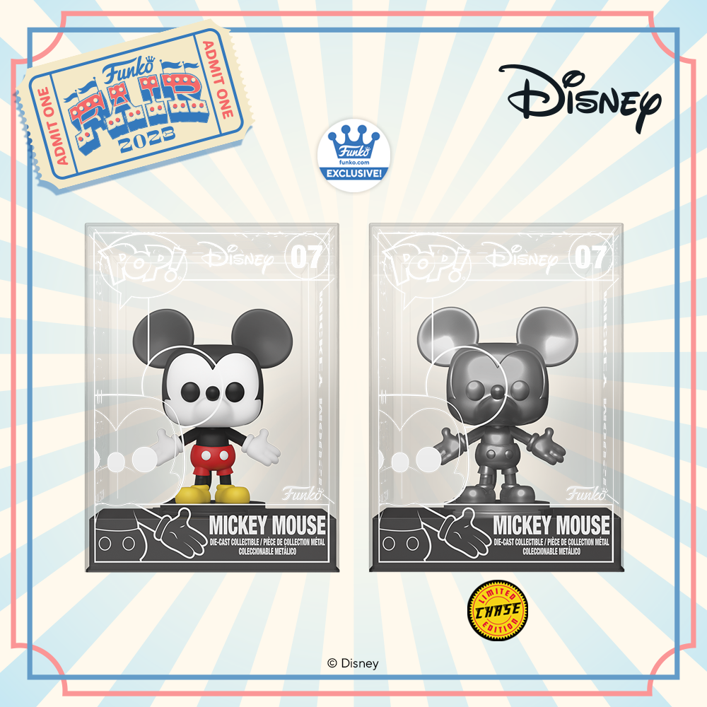 Funko Pop! Disney: Mickey Mouse Die-Cast with Silver Metallic Chase Funko Pop! Vinyl Figure - Funko Shop Exclusive - Funko Fair 2023