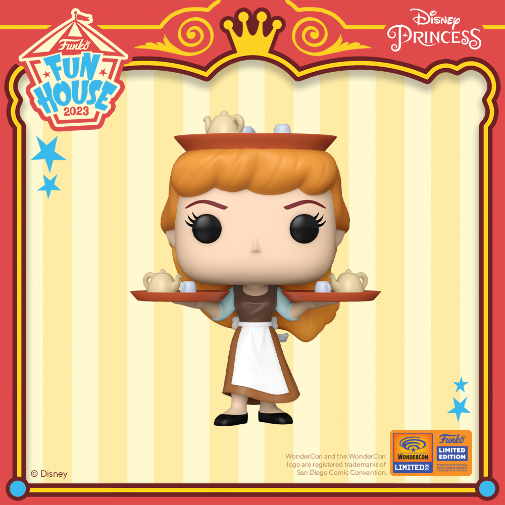 Funko POP! Disney Princess  - Cinderella with Trays Funko Pop! Vinyl Figure – WonderCon 2023 and Funko Shop Exclusive