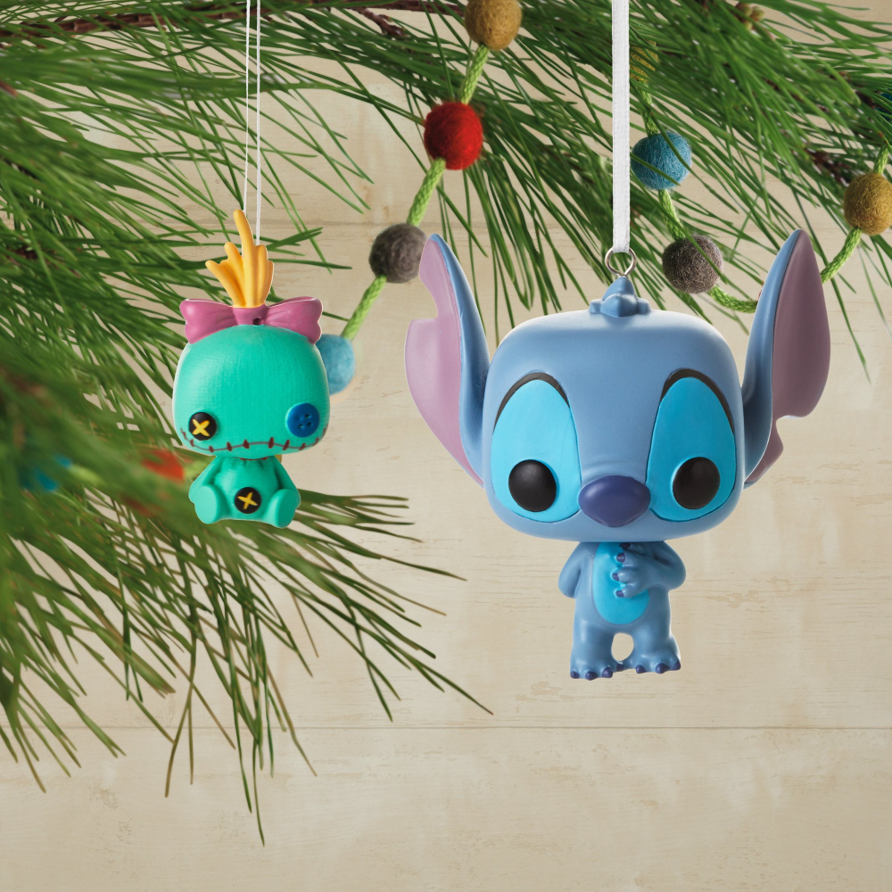 Disney Stitch & Scrump 2-pack Funko Pop! Hallmark Christmas Ornament (Chance of Golden Chase)