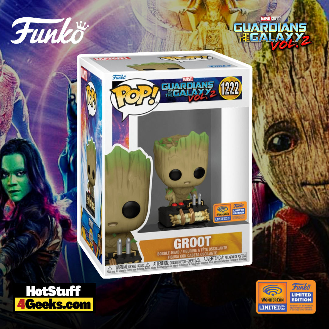 Funko Pop! Guardians of the Galaxy: Volume 2 - Groot Vinyl Bobblehead  (Wonder Con 2023 Shared Exclusive)