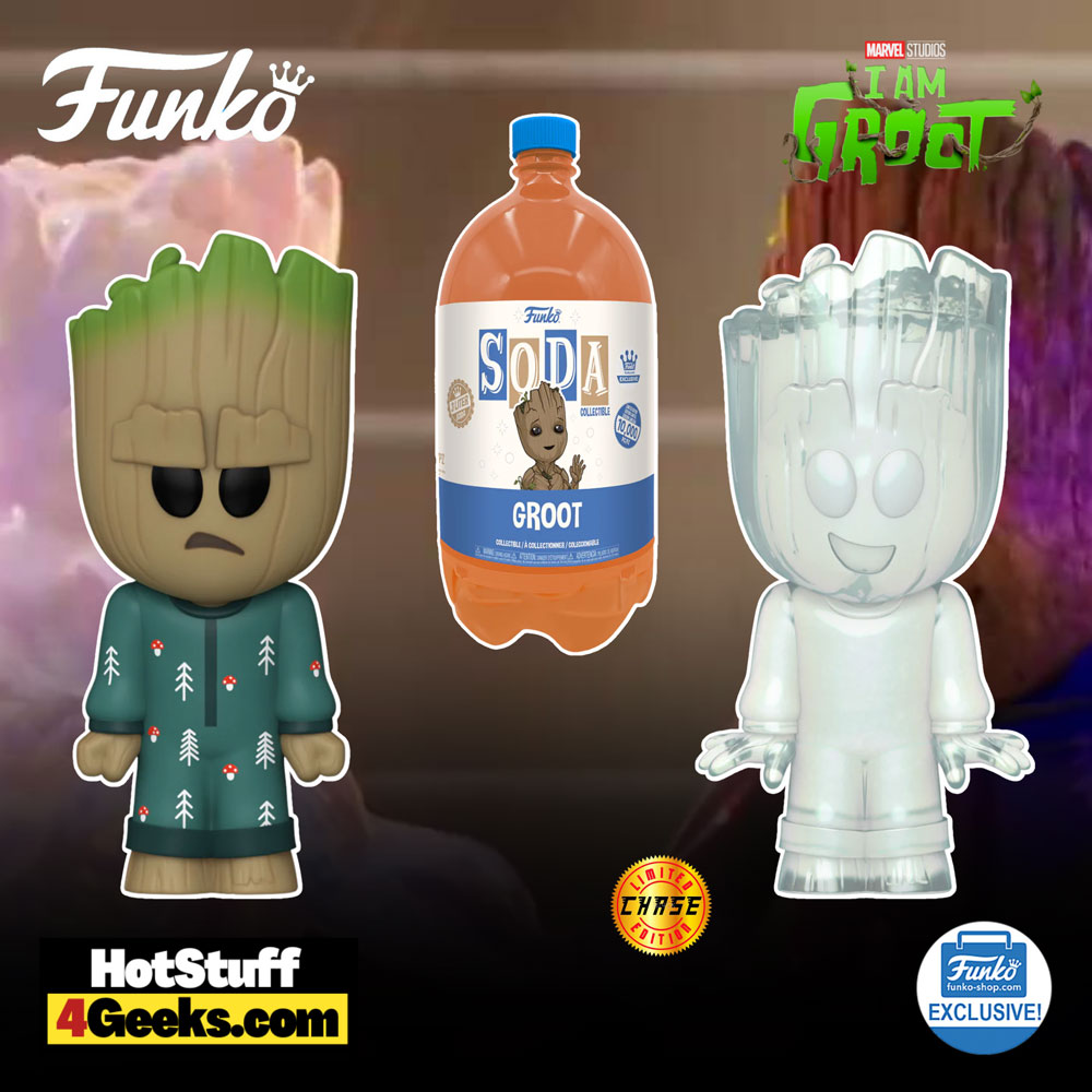 Funko Pop! Soda: Marvel Studios: I am Groot– Groot 3 Liter Funko Soda Figure with Iwua Chase Variant – Funko Shop Exclusive