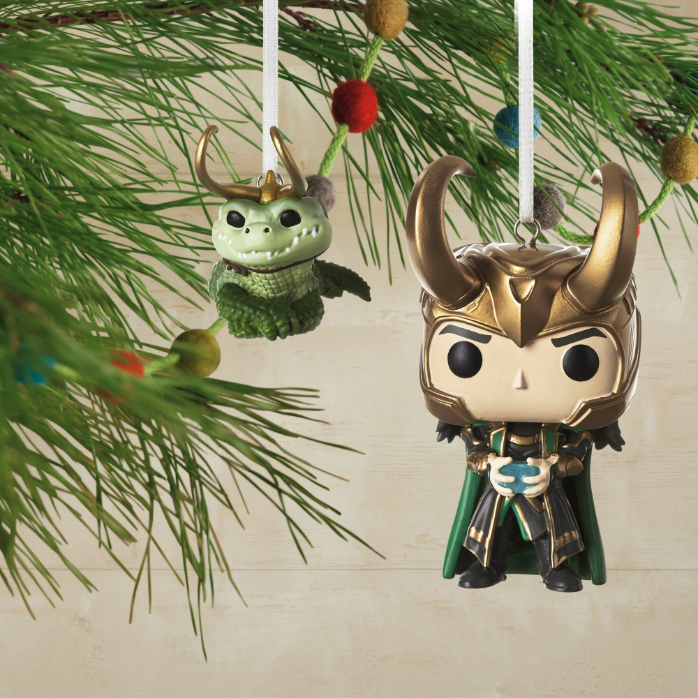 Marvel Loki & Alligator 2-pack Funko Pop! Hallmark Christmas Ornament (Chance of Golden Chase)