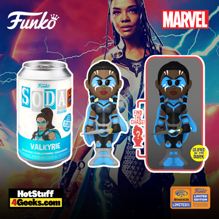 Funko POP! Marvel – Valkyrie with Glow (GITD) Chase Funko Soda Vinyl Figure – WonderCon 2023 and Entertainment Earth Shared Exclusive