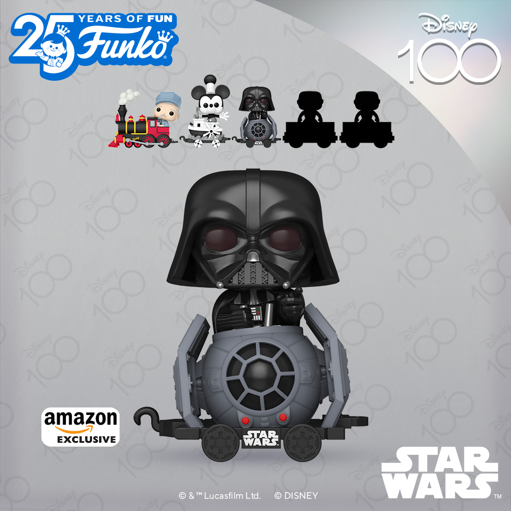 Funko Pop! Disney 100th Anniversary: Darth Vader on Tie Fighter Funko Pop! Train Vinyl Figure – Amazon Exclusive