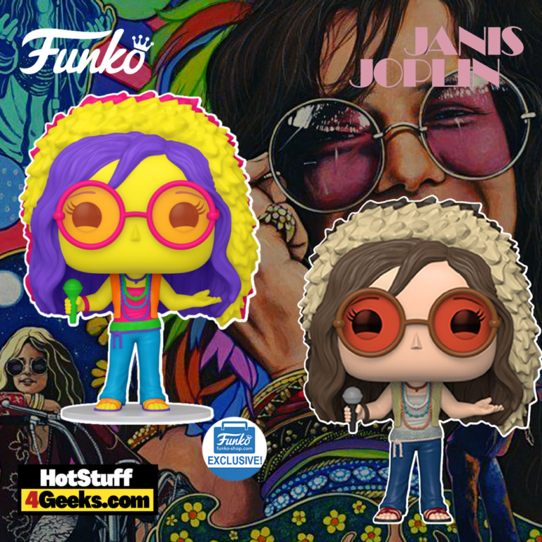 Funko Pop! Rocks: Janis Joplin (Black Light & Common) Funko Pop! Vinyl Figures