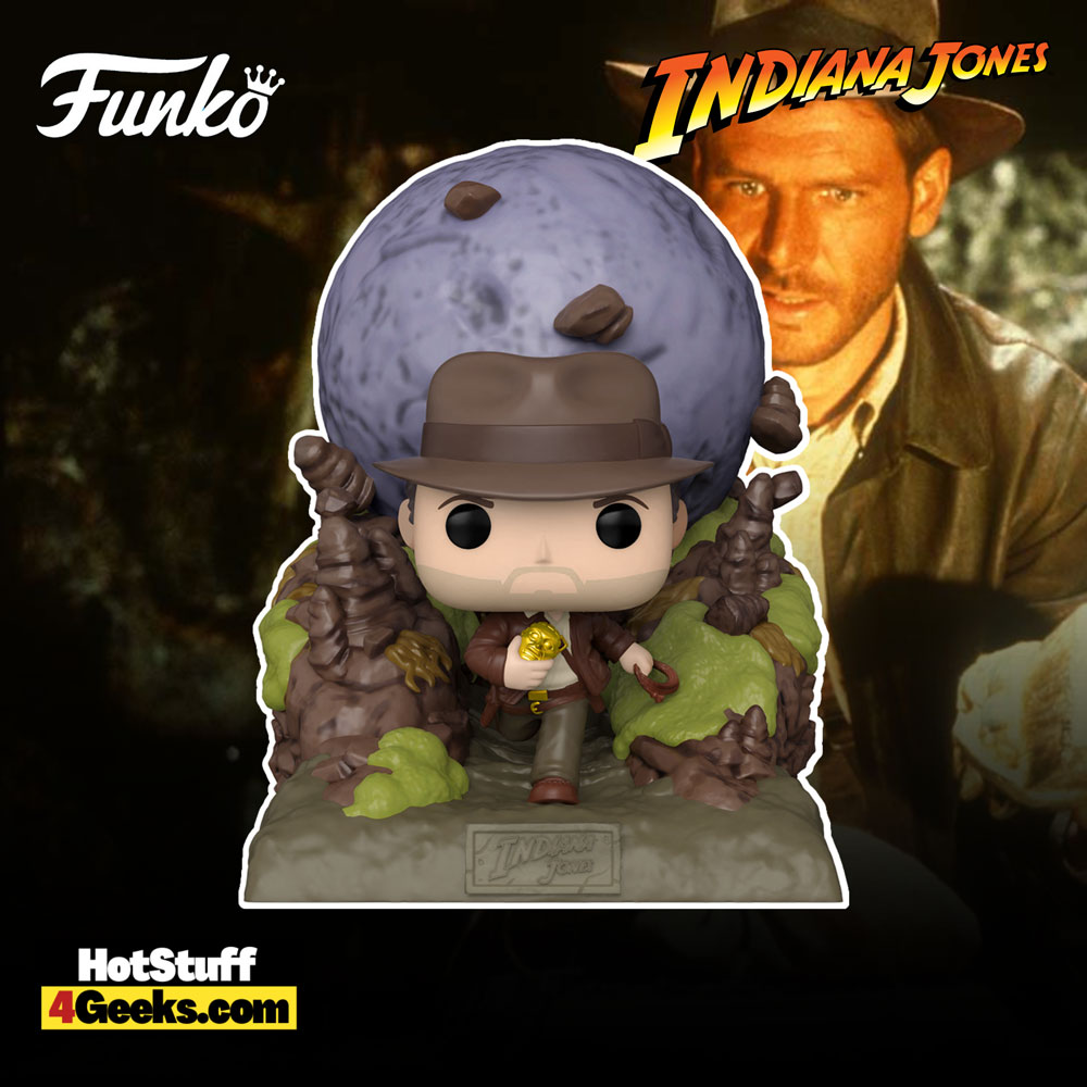 Funko Pop! Movies: Indiana Jones: Raiders of the Lost Ark – Indiana Jones with Rolling Boulder Funko Pop! Movie Moment Vinyl Figure