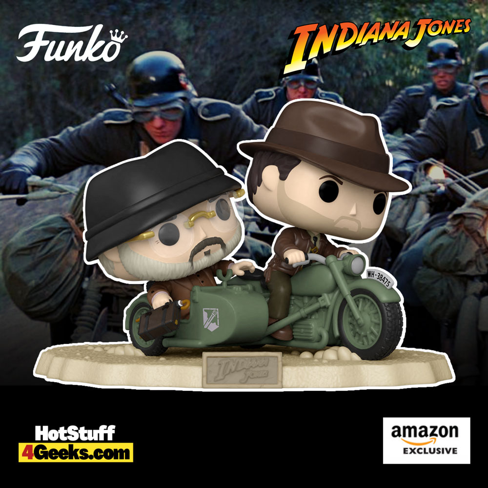 Funko Pop! Movies: Indiana Jones: The Last Crusade – Indiana Jones and Henry Jones Sr. in Motorcycle Chase Funko Pop! Movie Moment Vinyl Figure - Amazon Exclusive