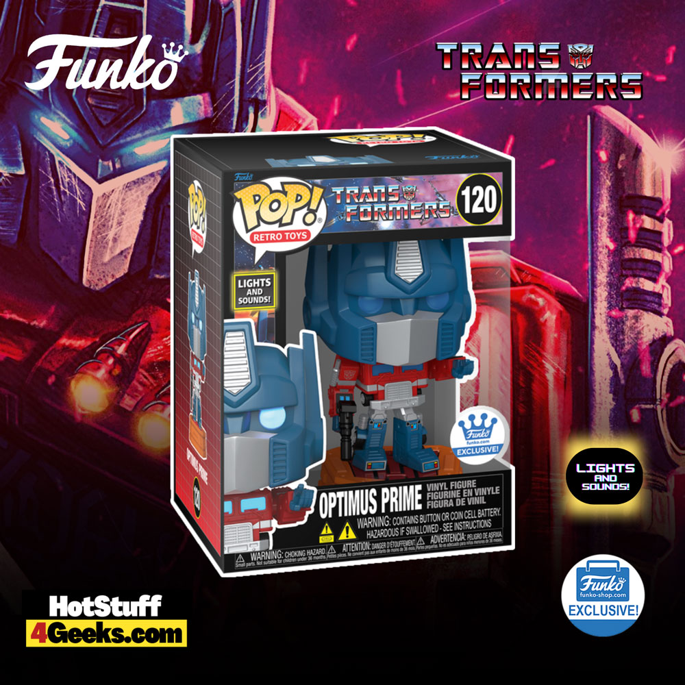 Funko Pop! Retro Toys: Transformers - Optimus Prime Lights & Sounds Funko Pop! Vinyl Figure - Funko Shop Exclusive