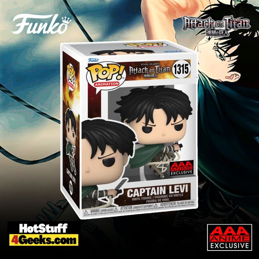 2023 NEW Attack on Titan: Captain Levi Funko Pop! AAA EXCL