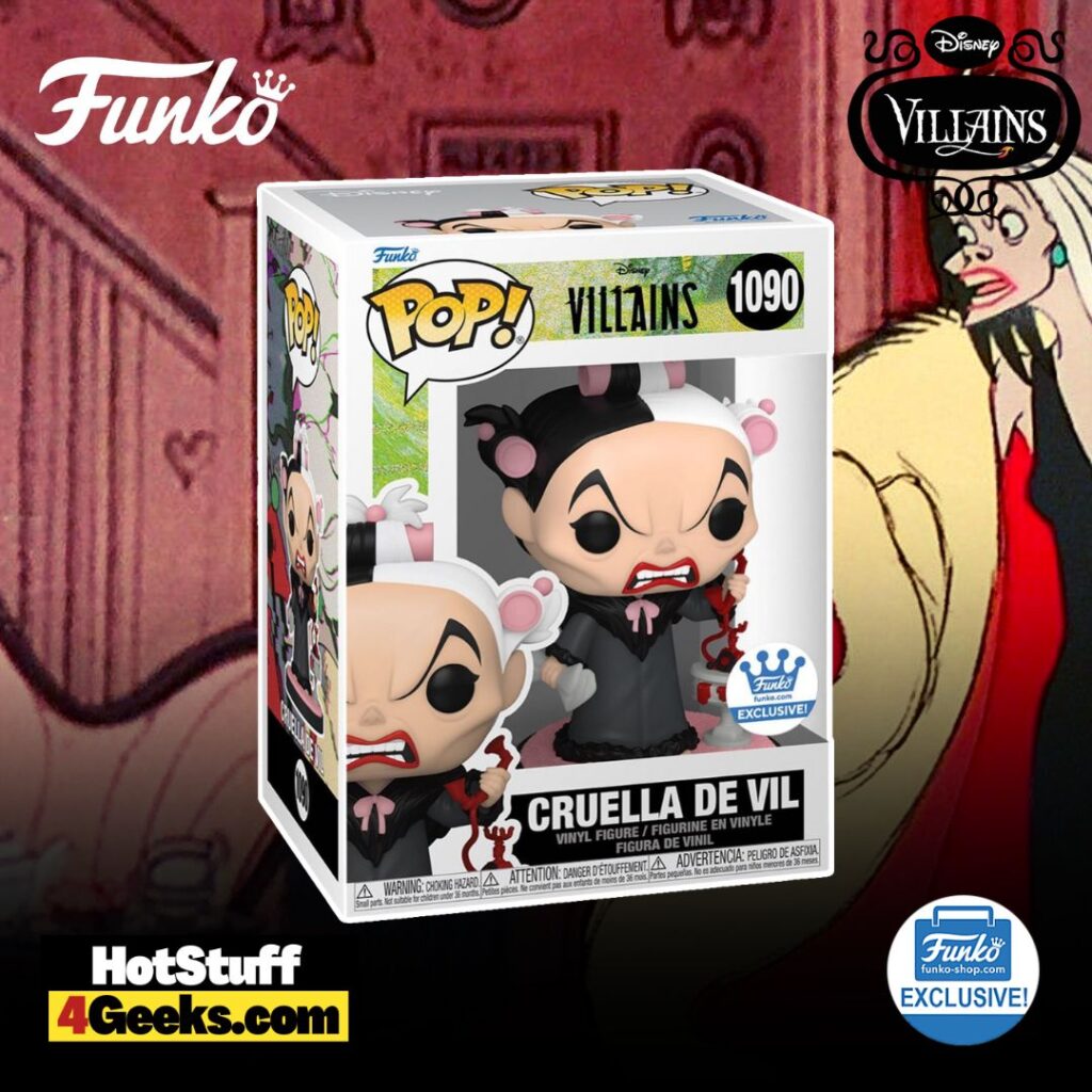 Funko Pop! Disney Villains: Cruella de Vil Holding Phone Funko Pop! Vinyl Figure - Funko Shop Exclusive