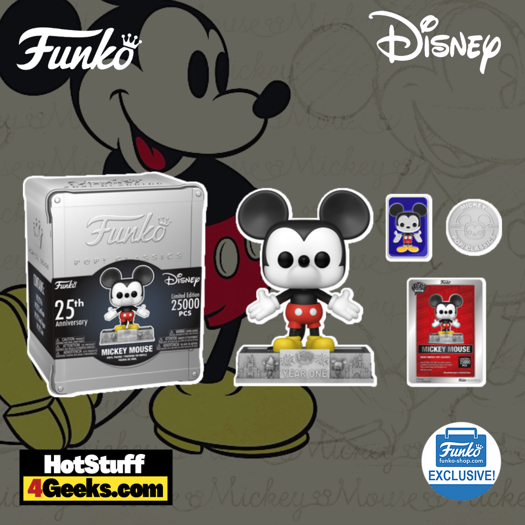 Funko Pop! Classics: Disney – Funko 25th Anniversary: Mickey Mouse Funko Pop! Vinyl Figure – Funko Shop Exclusive