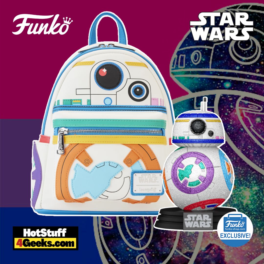 2023 NEW BB-8 Pride: Glitter Funko Pop! & Mini Backpack Bundle