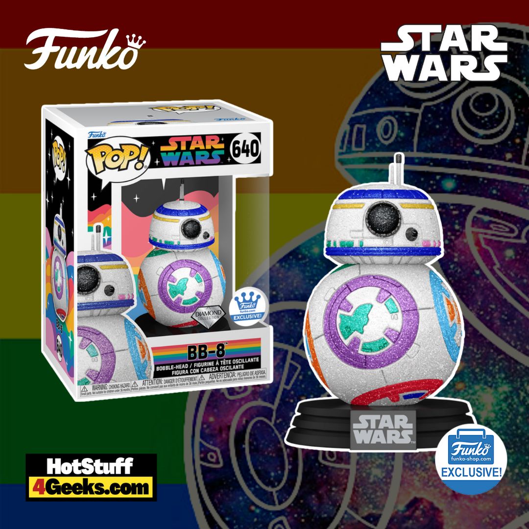 Loungefly Star Wars BB-8 Pride Diamond Glitter Funko Pop! and Mini Backpack - Funko Shop Exclusive