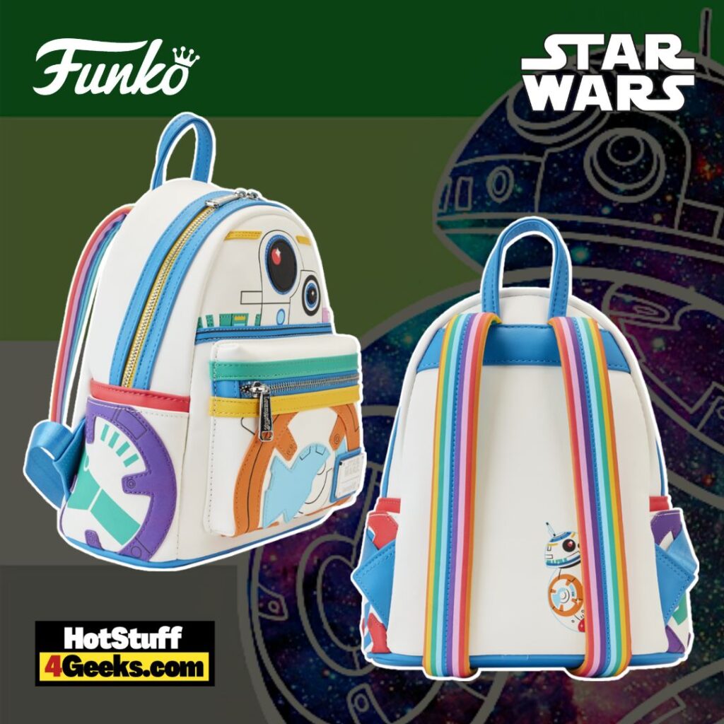 Loungefly Star Wars BB-8 Pride Diamond Glitter Funko Pop! and Mini Backpack - Funko Shop Exclusive