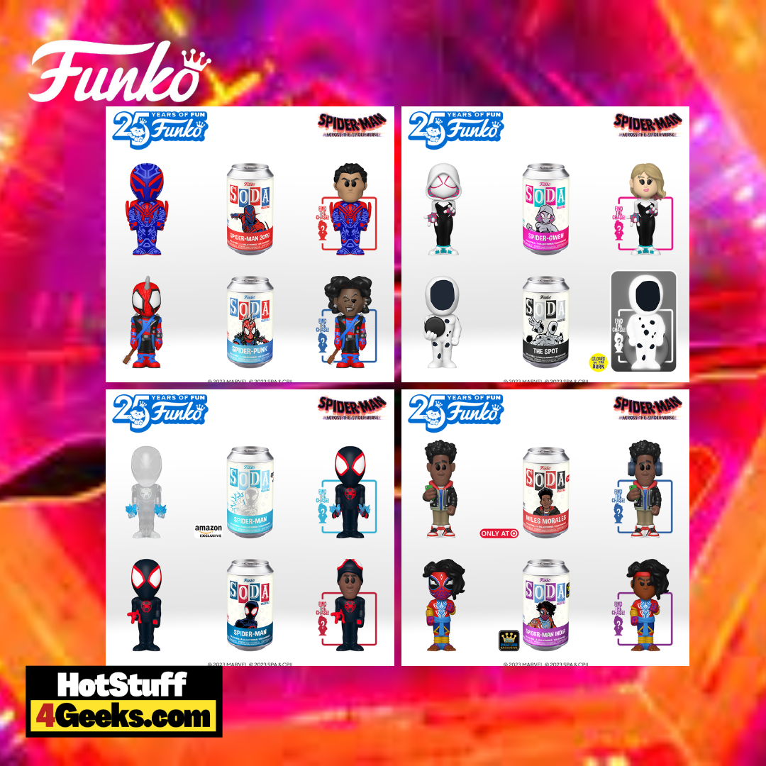 2023 NEW SpiderMan Across the SpiderVerse Funko Sodas