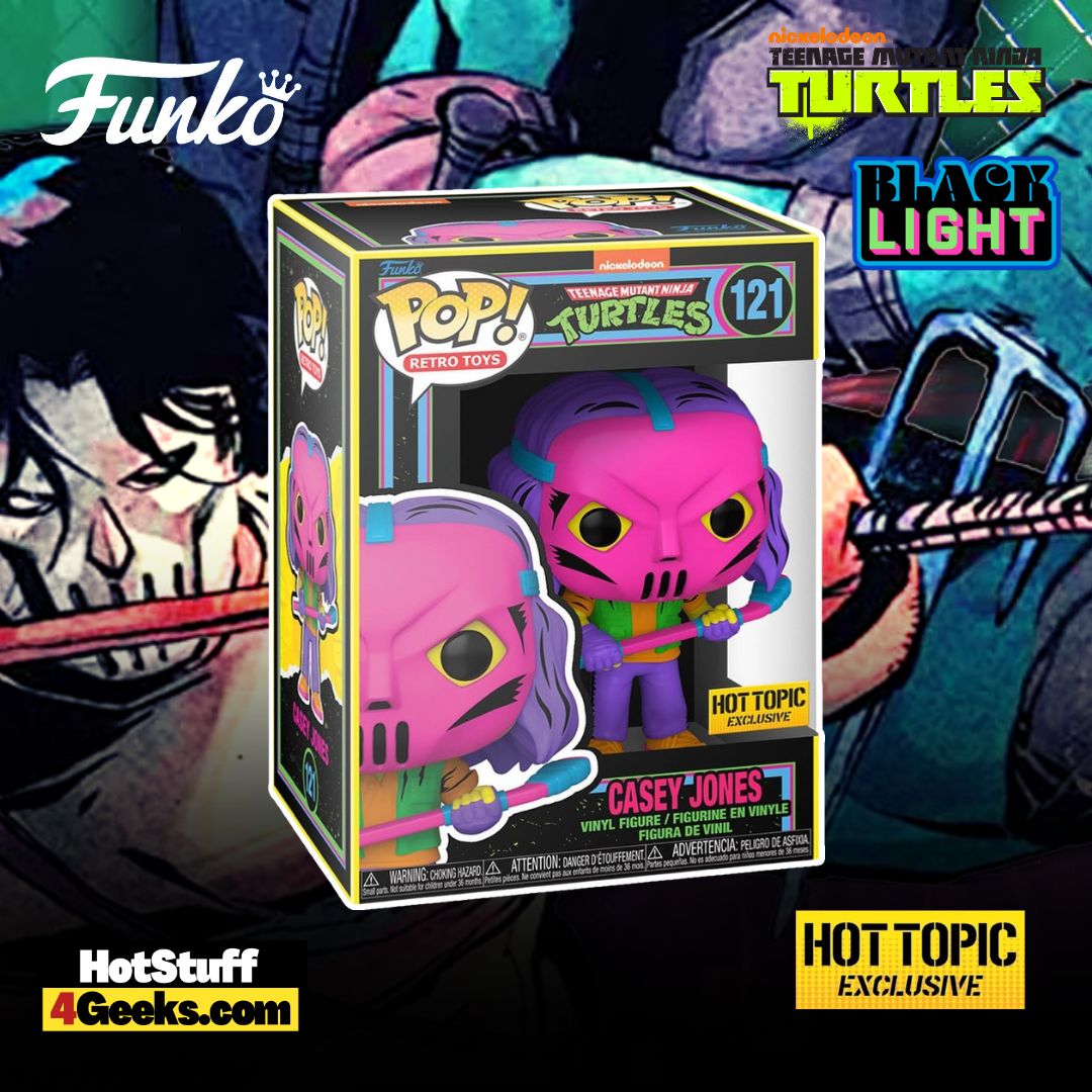 Funko Pop! Retro Toys: Teenage Mutant Ninja Turtles - Blacklight Casey Jones Funko Pop! Vinyl Figure - Hot Topic Exclusive