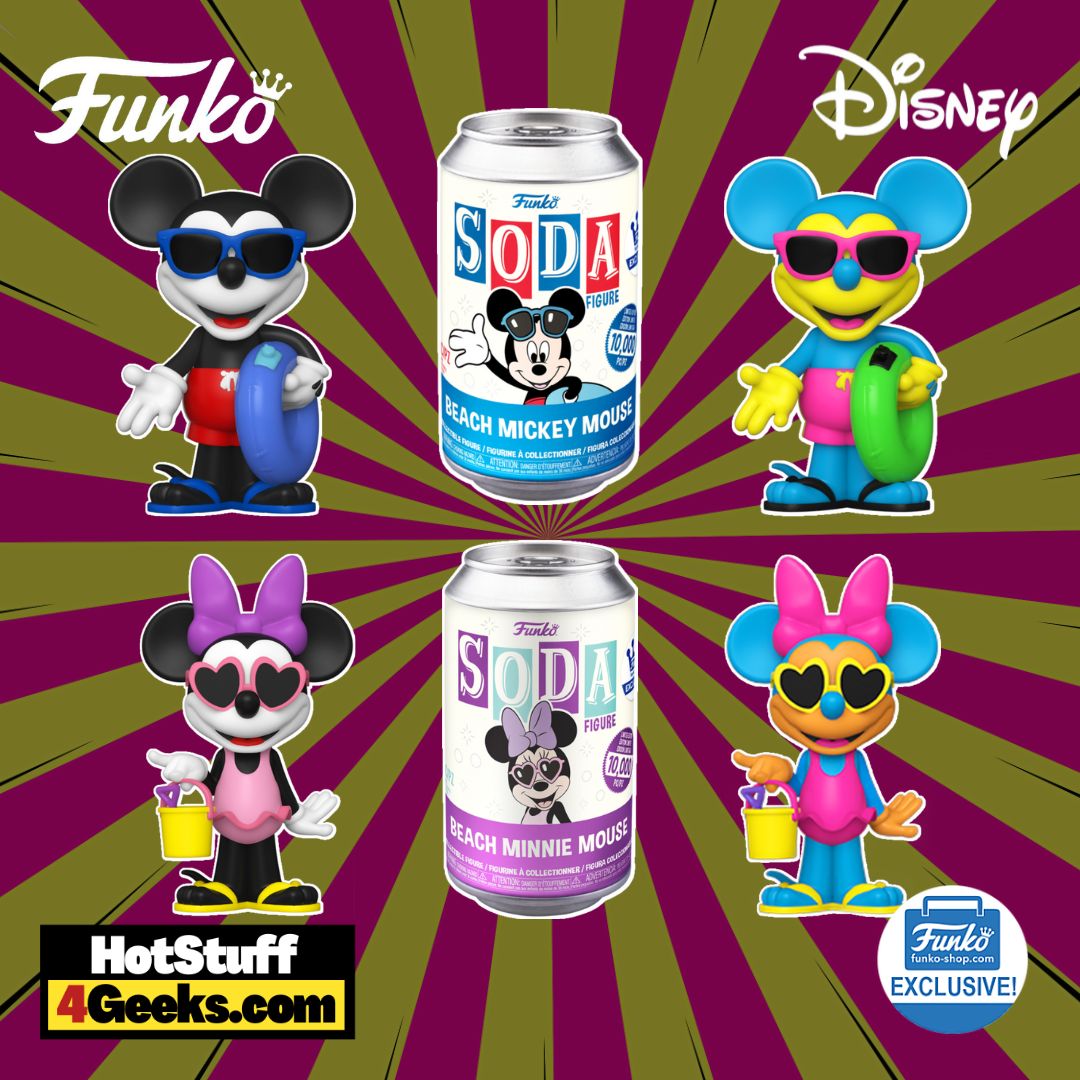 2023 NEW Beach Mickey and Minnie Mouse Funko Sodas