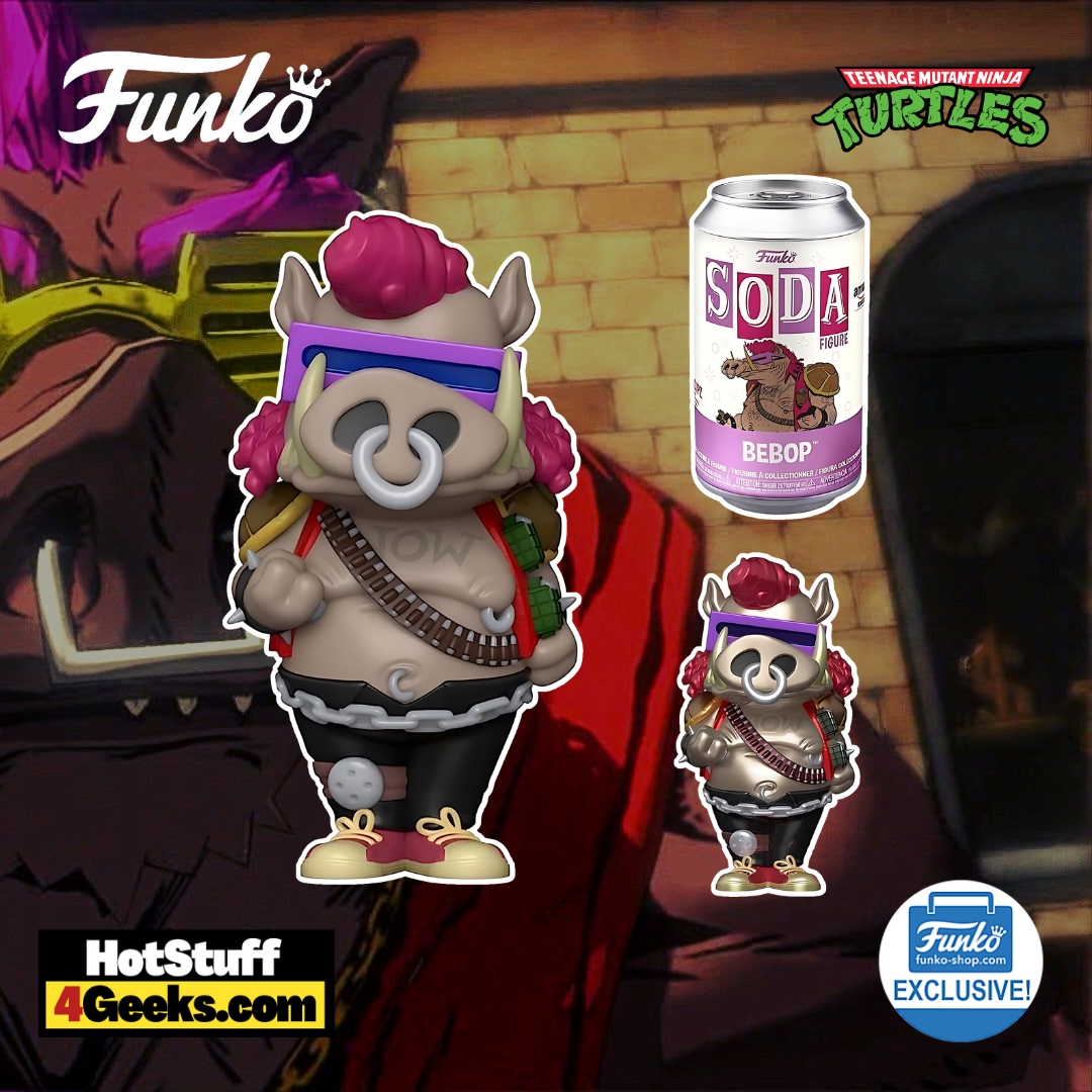 Funko Soda! TMNT - Bebop Funko Soda with Chance of Mettalic Chase - Funko Shop Exclusive (2024 release)