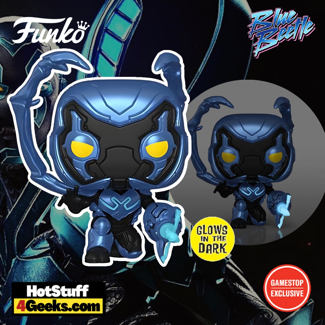 Funko POP! Movies: DC Blue Beetle - Blue Beetle with Weapon 3.7-in Vinyl  Figure GameStop Exclusive