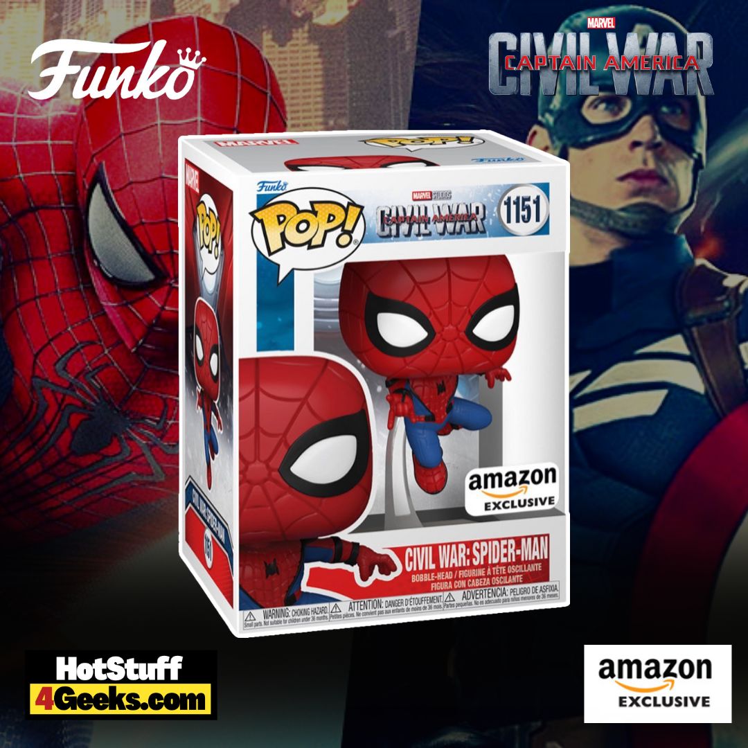 Funko Pop! Marvel: Civil War Build A Scene – Spider-Man Funko Pop! Vinyl Figure - Amazon Exclusive