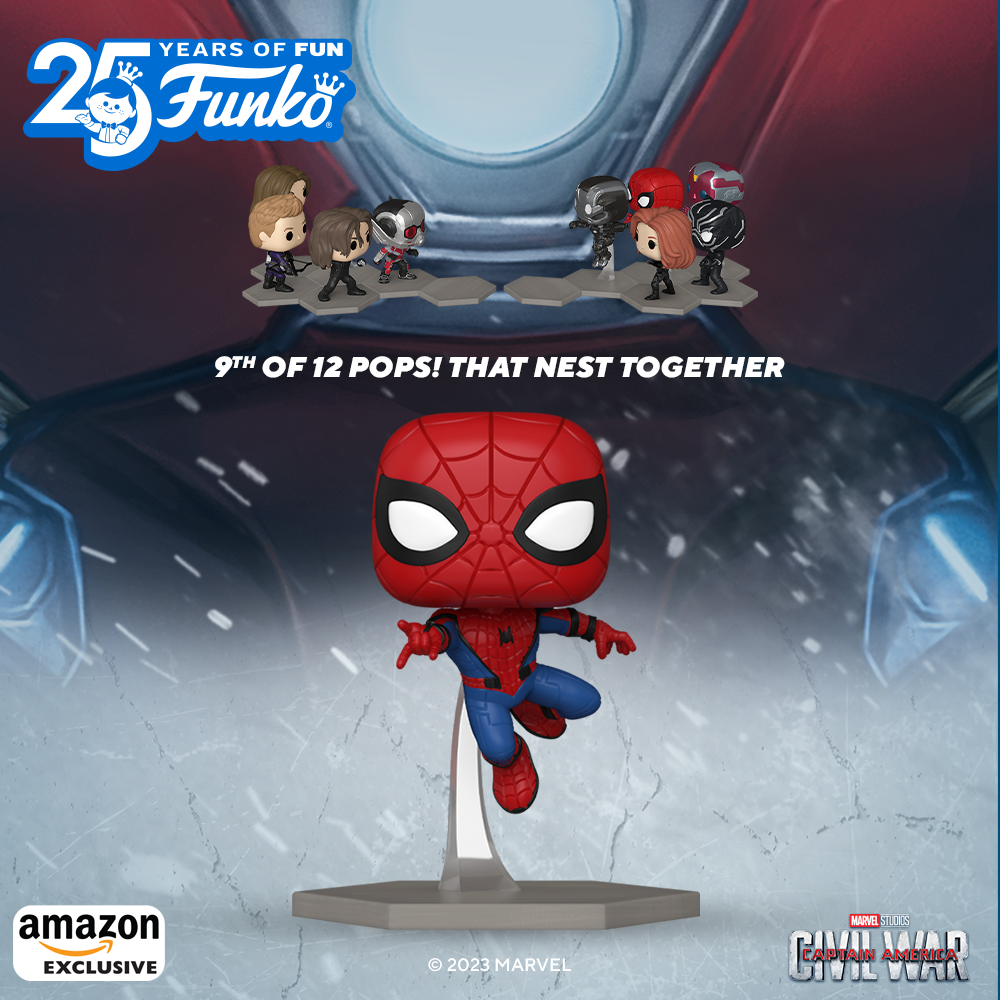 Funko Pop! Marvel: Civil War Build A Scene – Spider-Man Funko Pop! Vinyl Figure - Amazon Exclusive