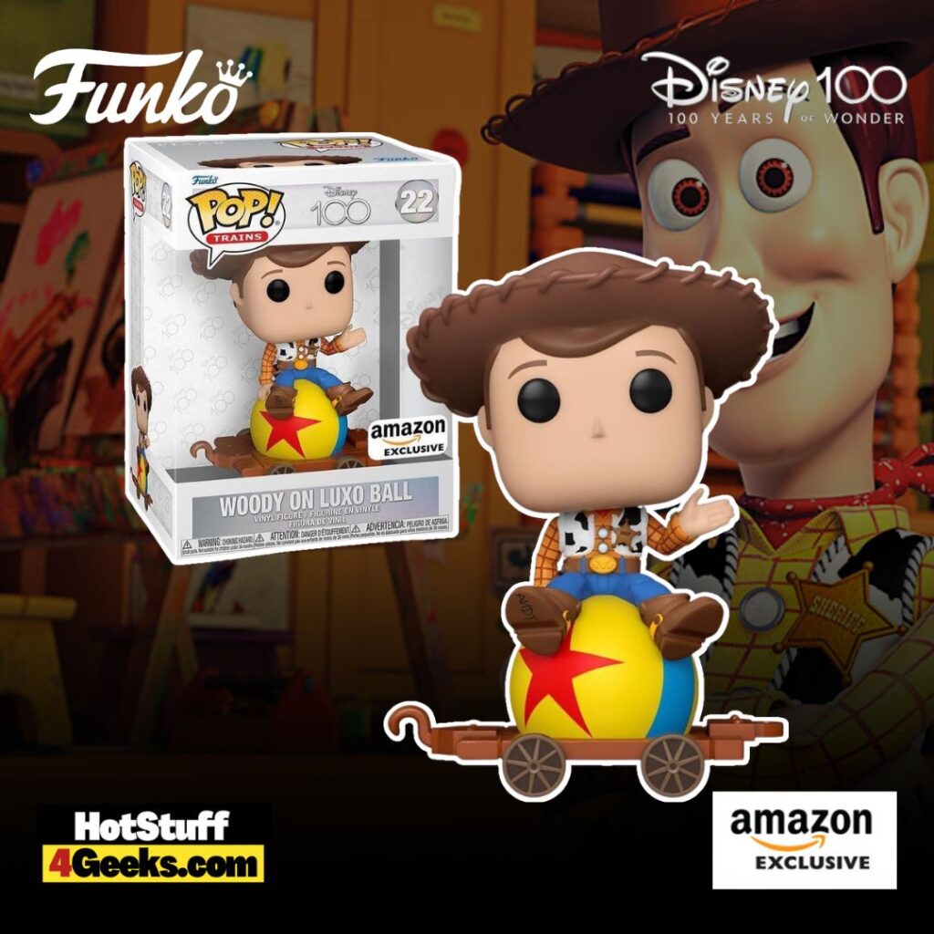 2023 Disney 100 Woody on Luxo Ball Funko Pop! Train Excl