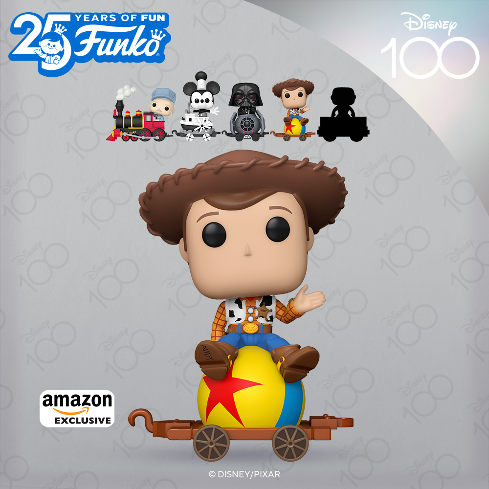 Funko Pop! Disney 100th Anniversary: Woody on Luxo Ball Funko Pop! Train Vinyl Figure – Amazon Exclusive