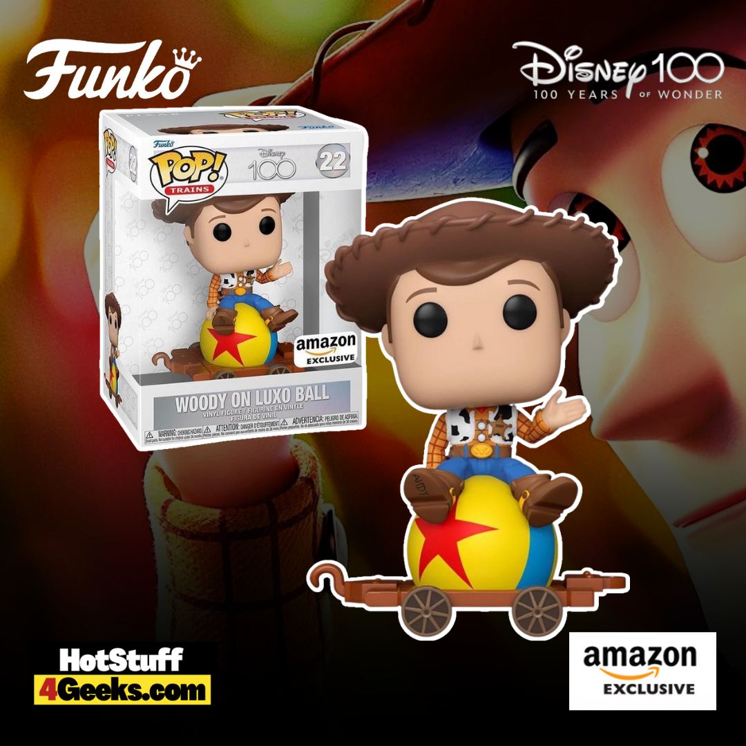 Funko Pop! Disney 100th Anniversary: Woody on Luxo Ball Funko Pop! Train Vinyl Figure – Amazon Exclusive