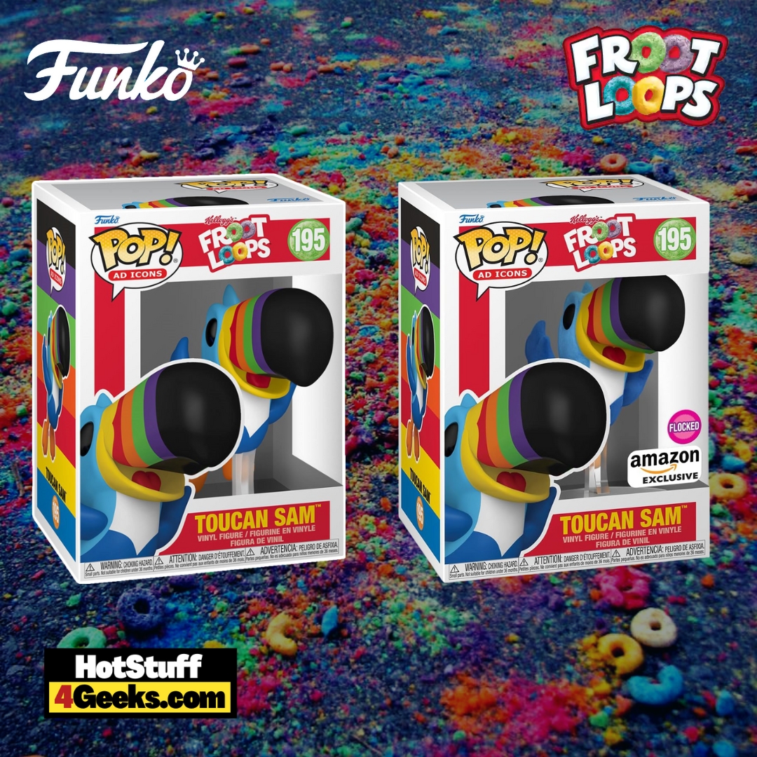 Funko Pop! Ad Icons: Kellogg's Froot Loops -  Toucan Sam Flying (Flocked) Funko Pop! Vinyl Figure - Amazon Exclusive (2023 release)